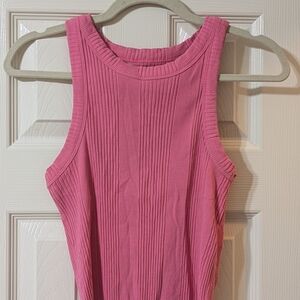 Aerie Vibrant Pink Ribbed Tank Top